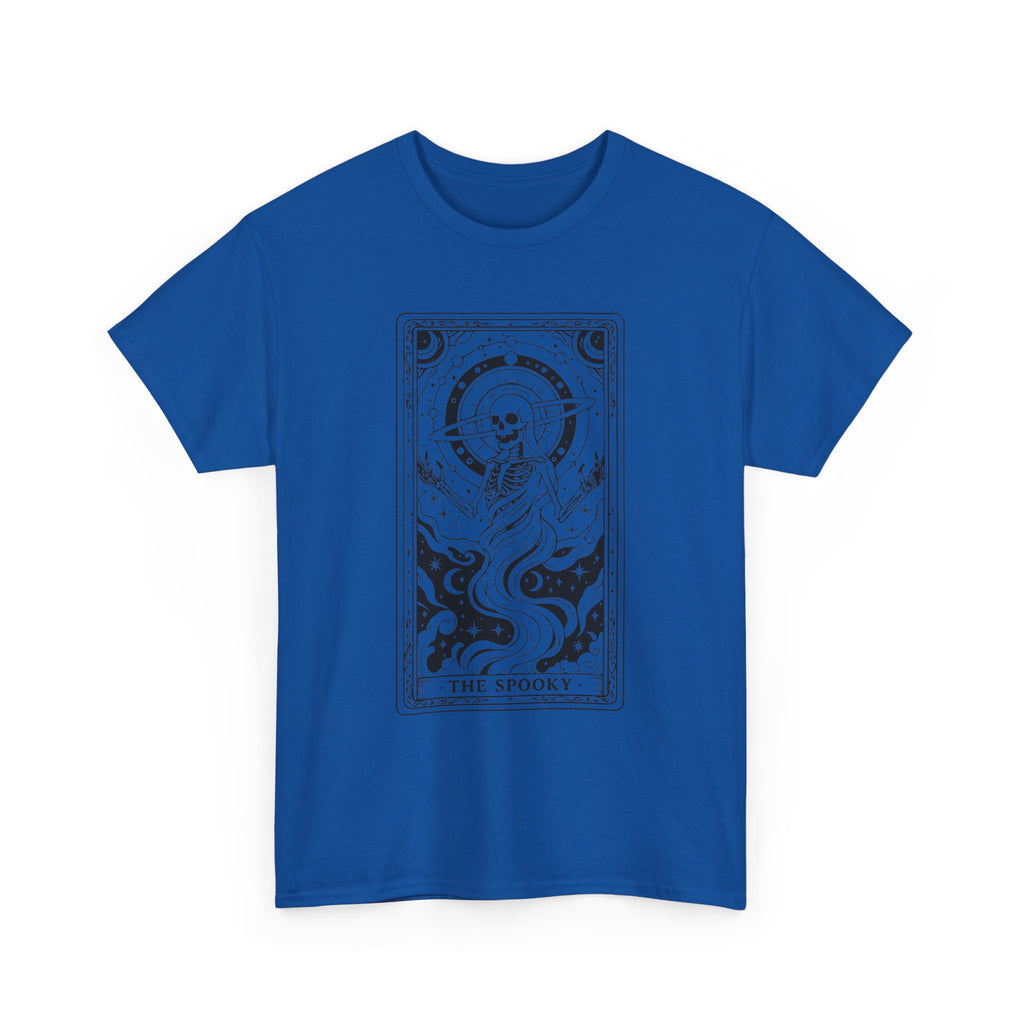 Tarot Skull Flame T‑Shirt — 'The Spooky' Gothic Graphic Tee