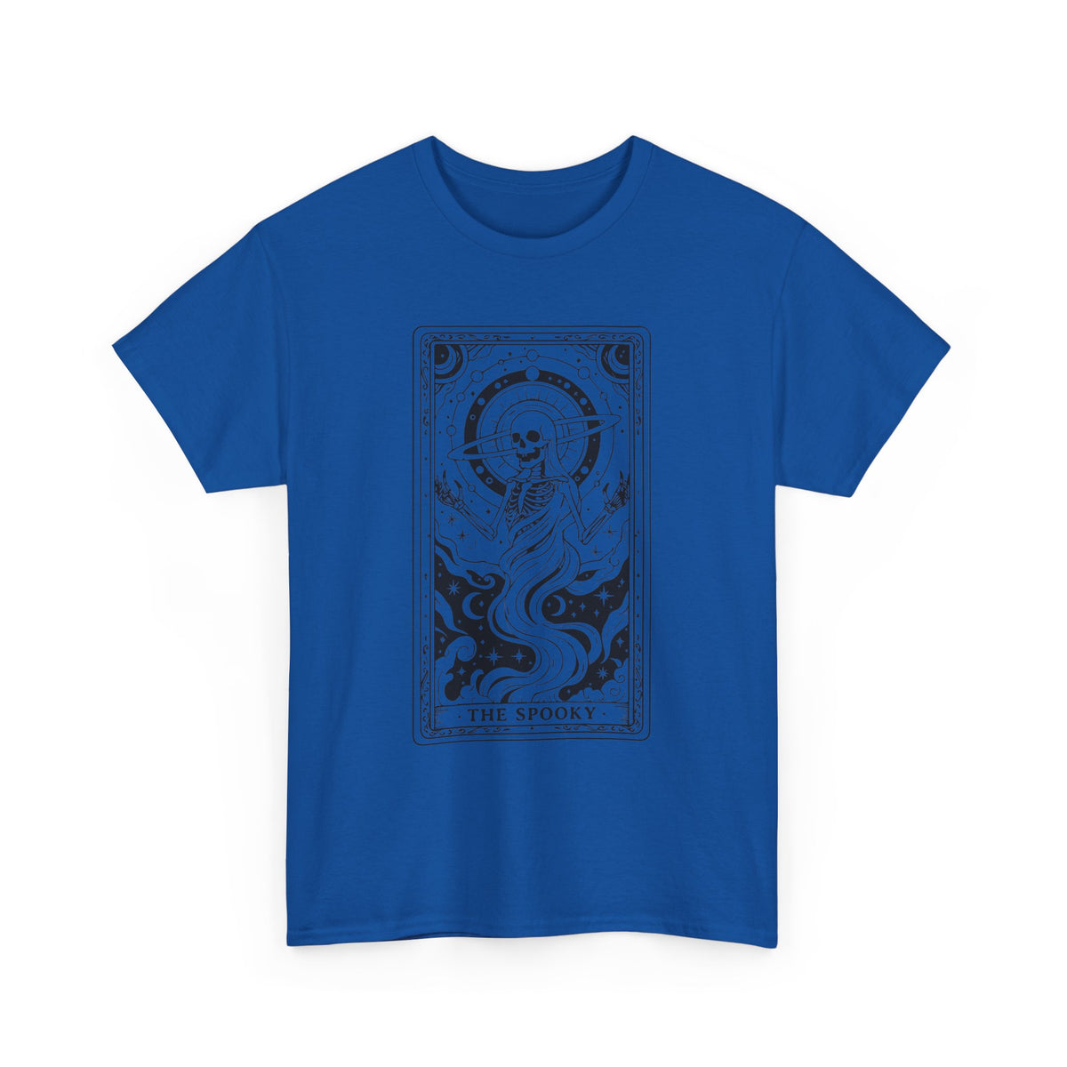 Tarot Skull Flame T‑Shirt — 'The Spooky' Gothic Graphic Tee