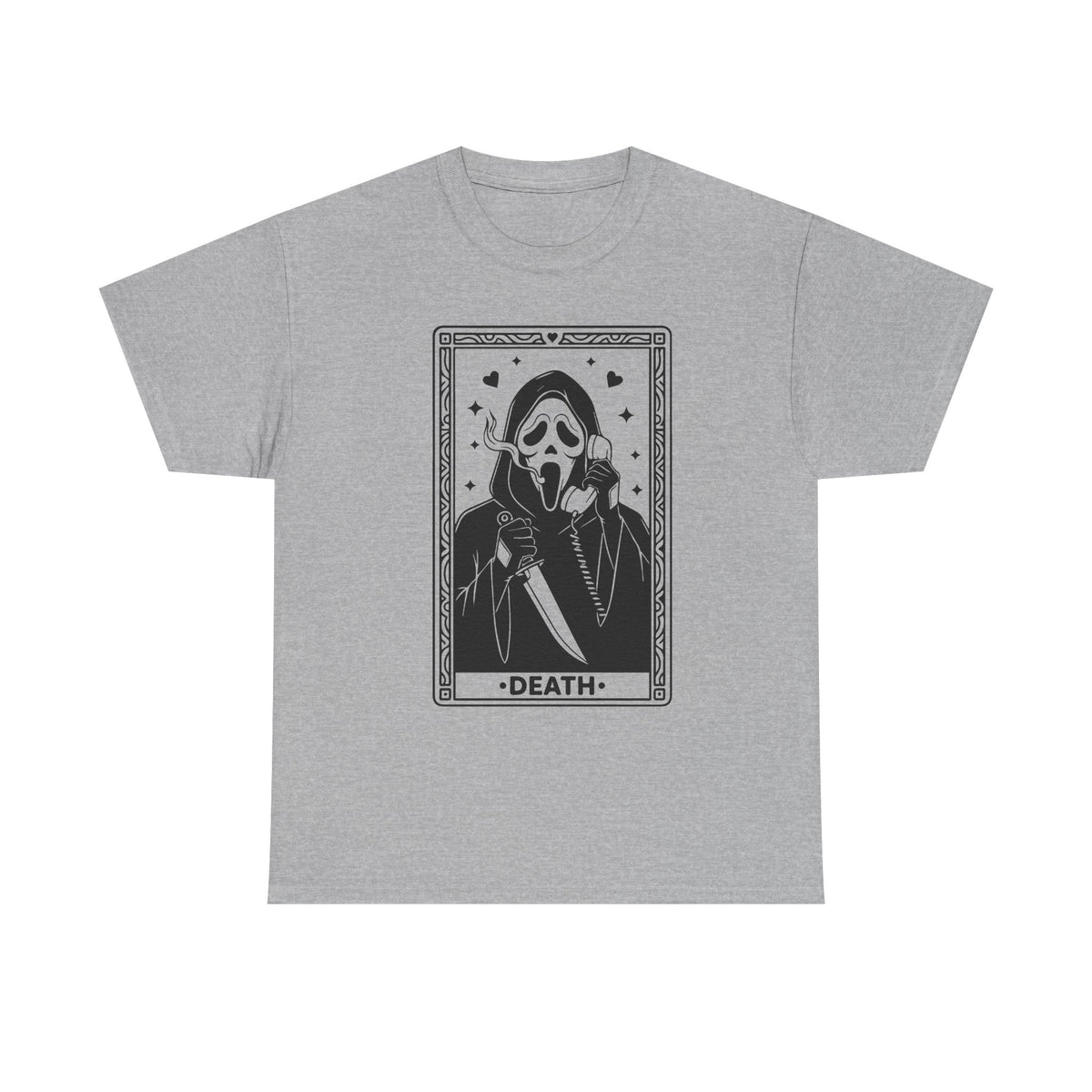 Death Tarot Card Tee — Gothic Skull Reaper Graphic T-Shirt