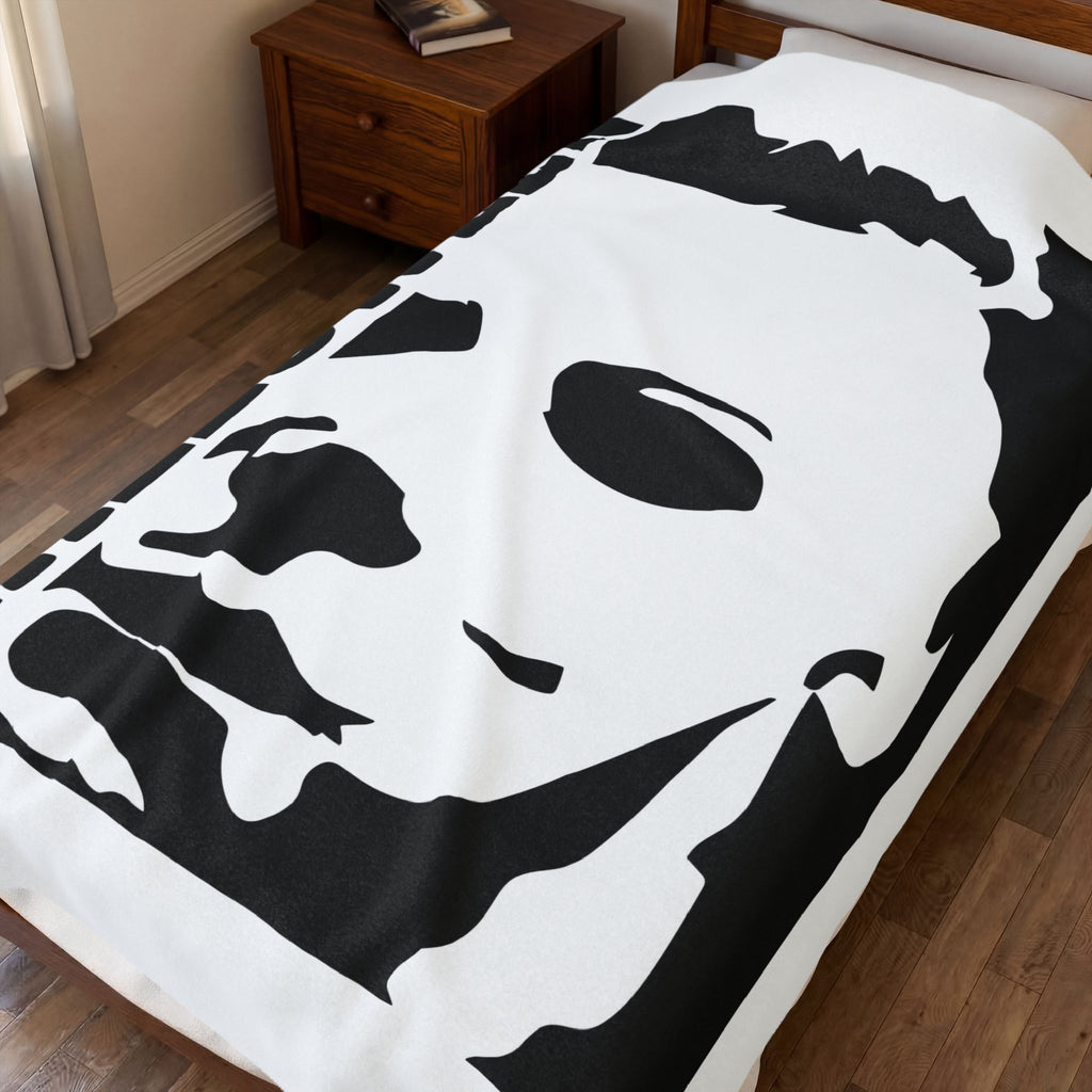 Halloween Michael Myers Velveteen Plush Blanket – Horror Movie Throw