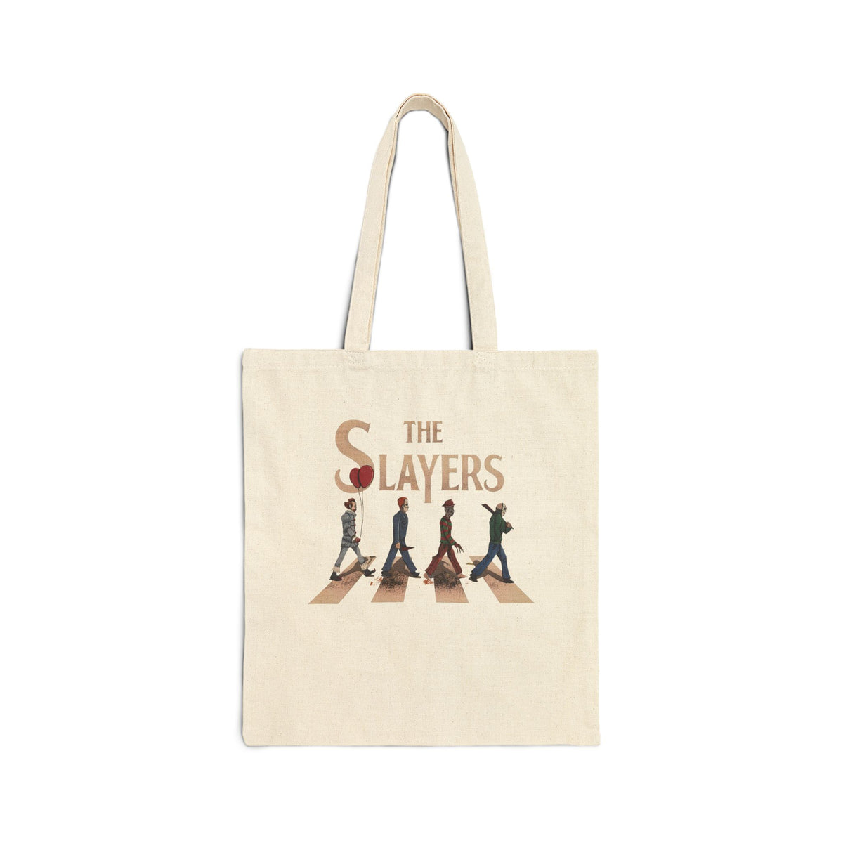 The Slayers Abbey Road Tote Bag – Retro Band Silhouette Cotton Canvas Tote