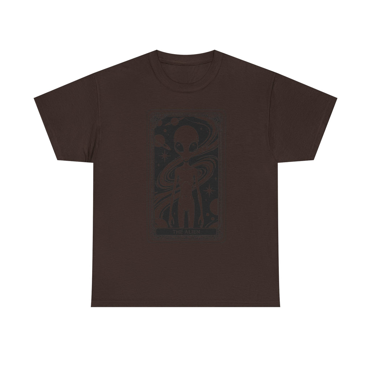 Alien Tarot Graphic Tee — Cosmic Space Alien Illustration Shirt