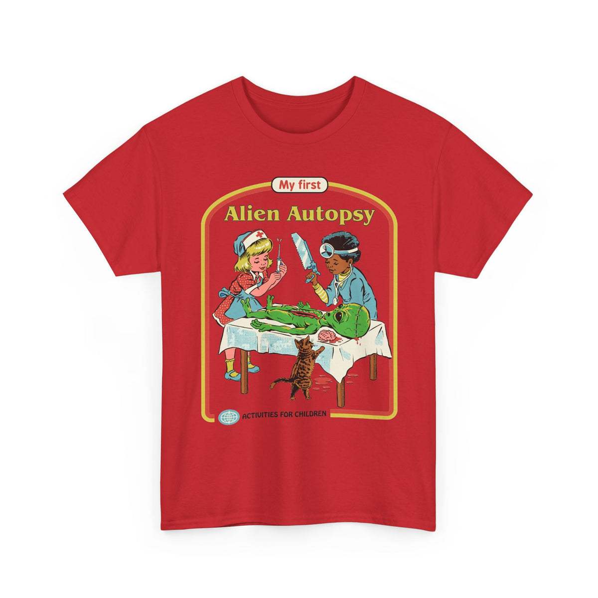 Kids' Novelty Tee — "My First Alien Autopsy" Retro Illustration