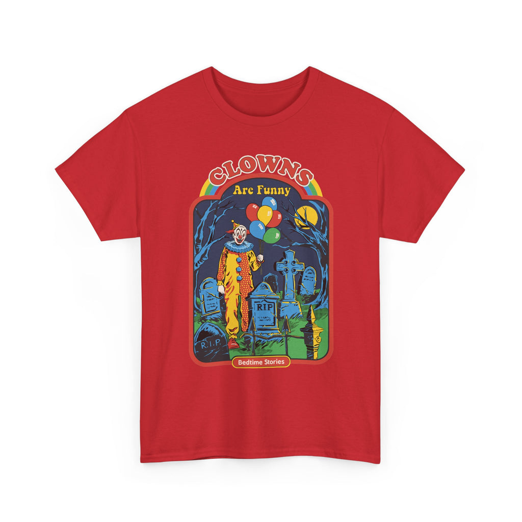 Creepy Clown Graveyard T-Shirt — "Clowns Are Funny" Halloween Tee