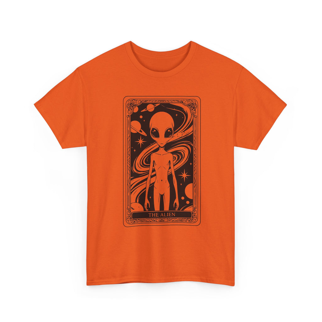 Alien Tarot Graphic Tee — Cosmic Space Alien Illustration Shirt