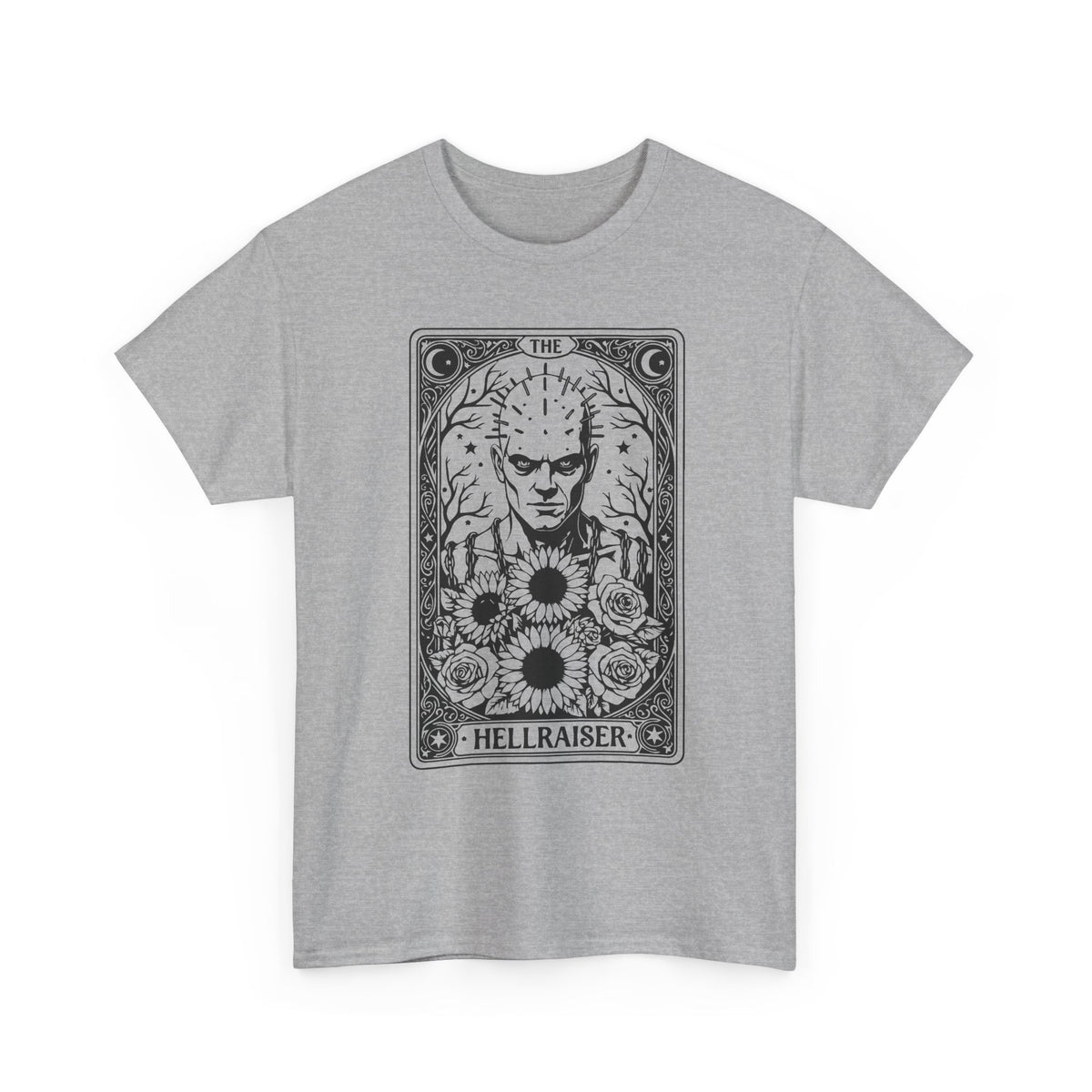 Hellraiser Tarot Card T-Shirt — Gothic Horror Pinhead Graphic Tee