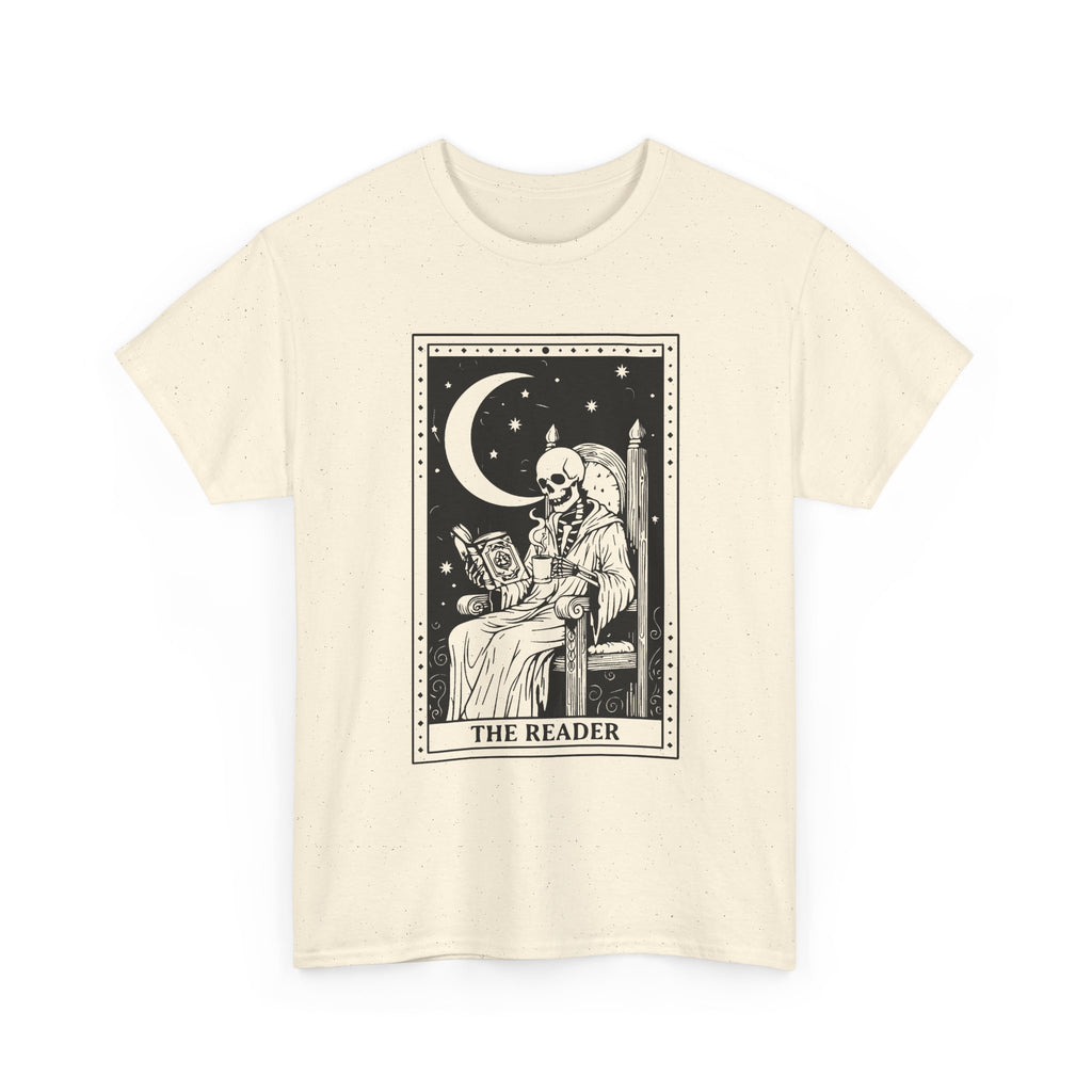 Tarot 'The Reader' Graphic Tee — Moonlit Occult Reading T-Shirt