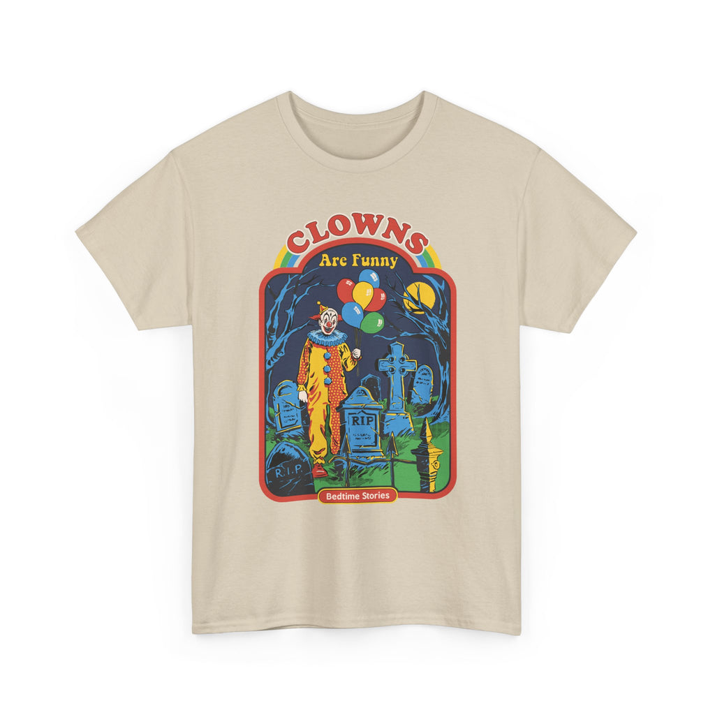 Creepy Clown Graveyard T-Shirt — "Clowns Are Funny" Halloween Tee