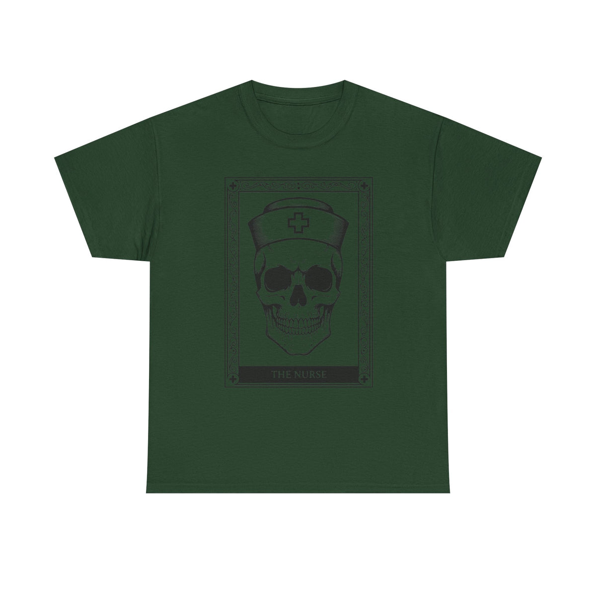 Nurse Skull Graphic Tee — Gothic Medical Skull T‑Shirt