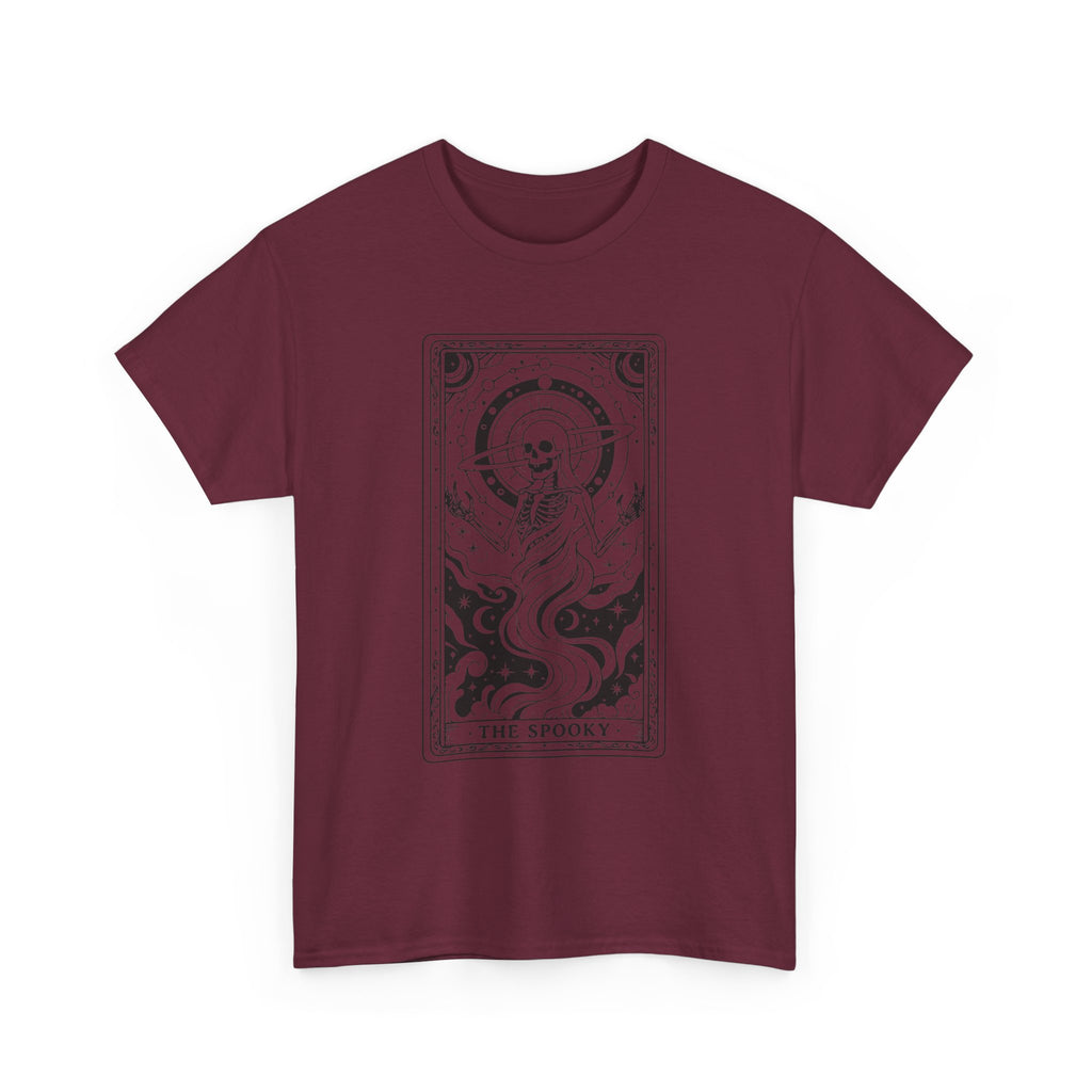 Tarot Skull Flame T‑Shirt — 'The Spooky' Gothic Graphic Tee