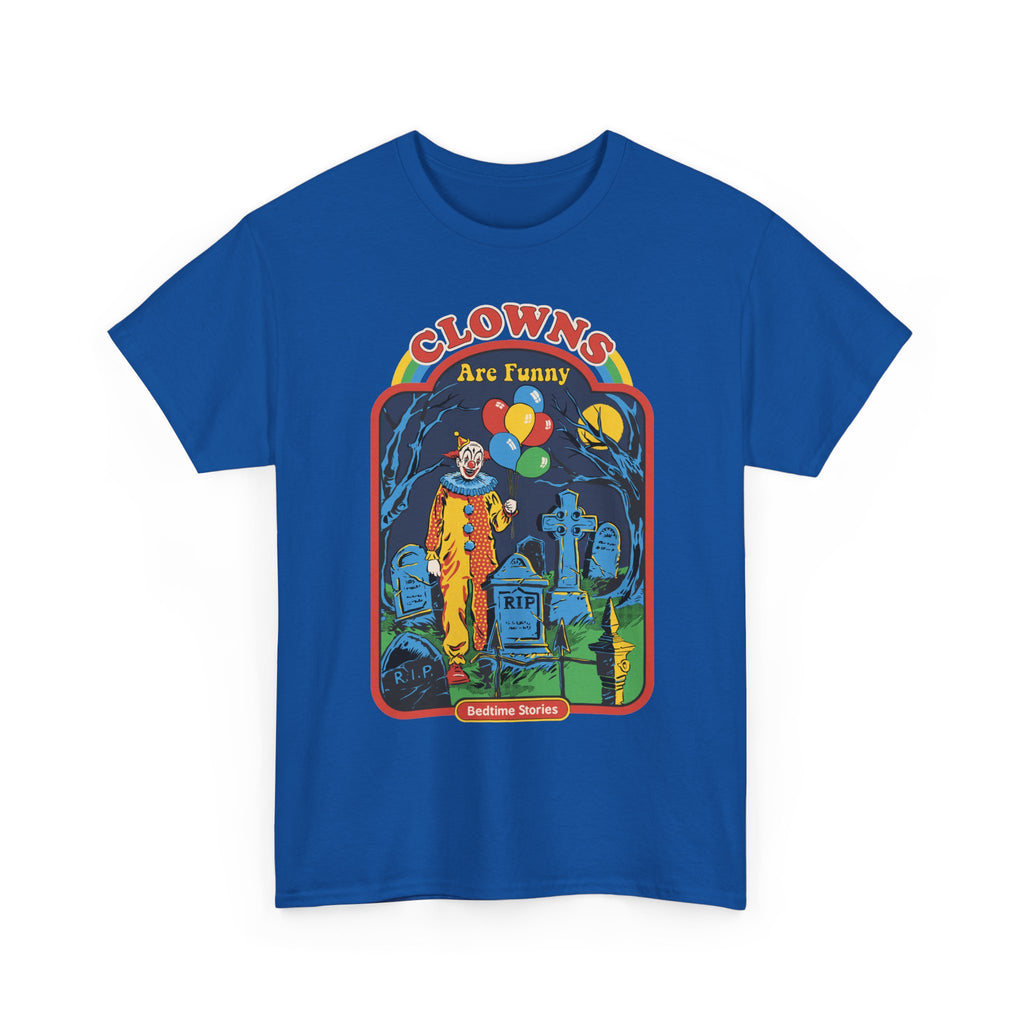 Creepy Clown Graveyard T-Shirt — "Clowns Are Funny" Halloween Tee