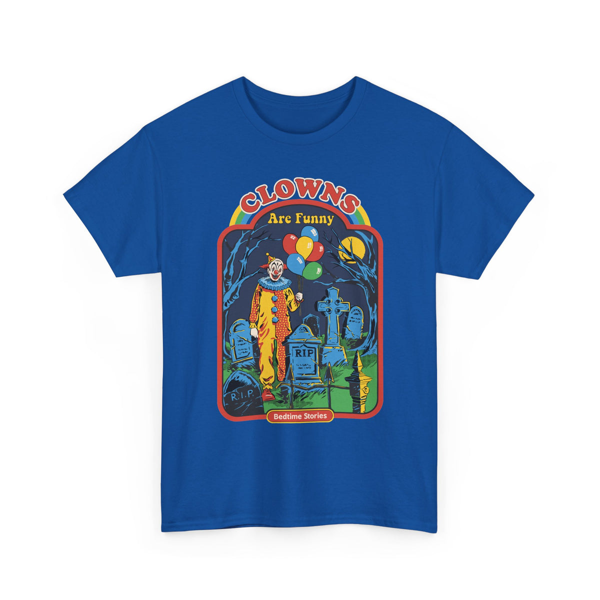 Creepy Clown Graveyard T-Shirt — "Clowns Are Funny" Halloween Tee