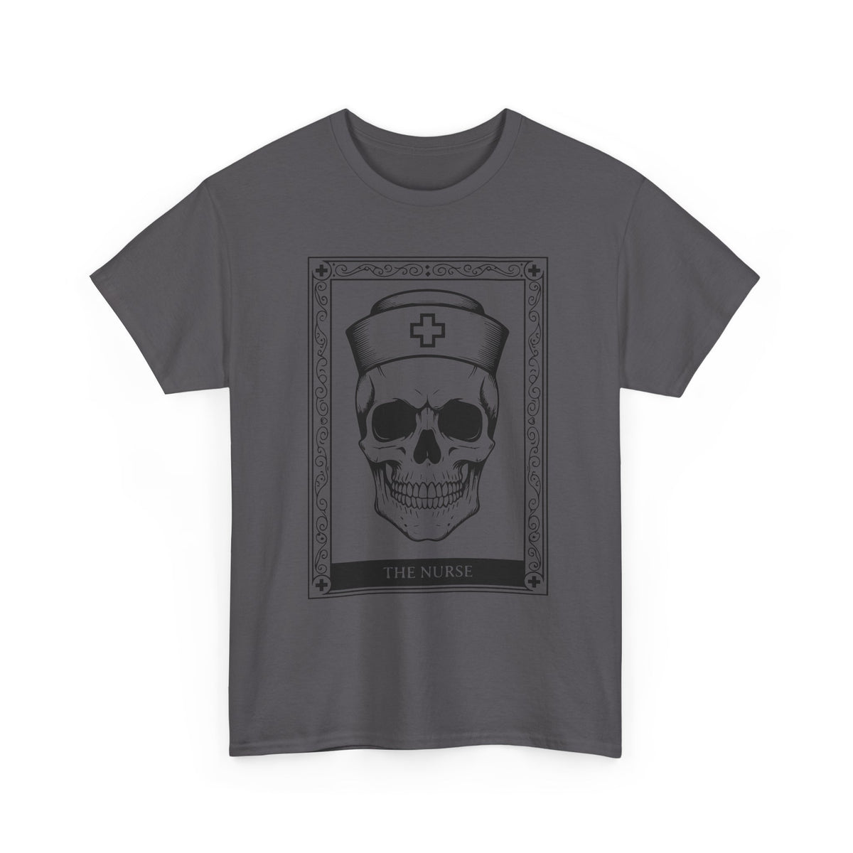 Nurse Skull Graphic Tee — Gothic Medical Skull T‑Shirt