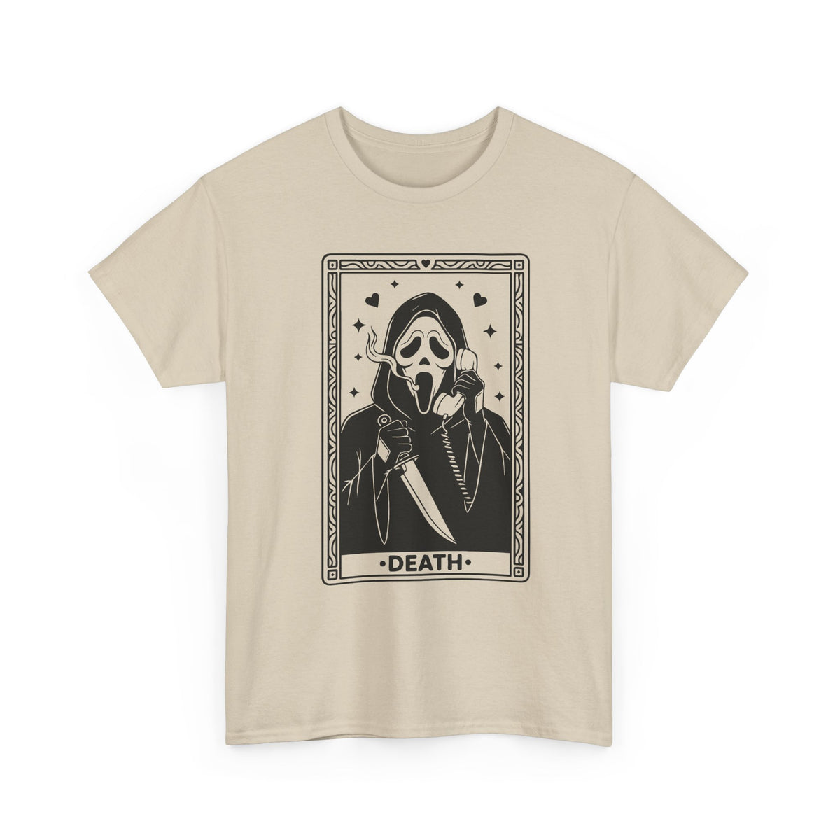Death Tarot Card Tee — Gothic Skull Reaper Graphic T-Shirt