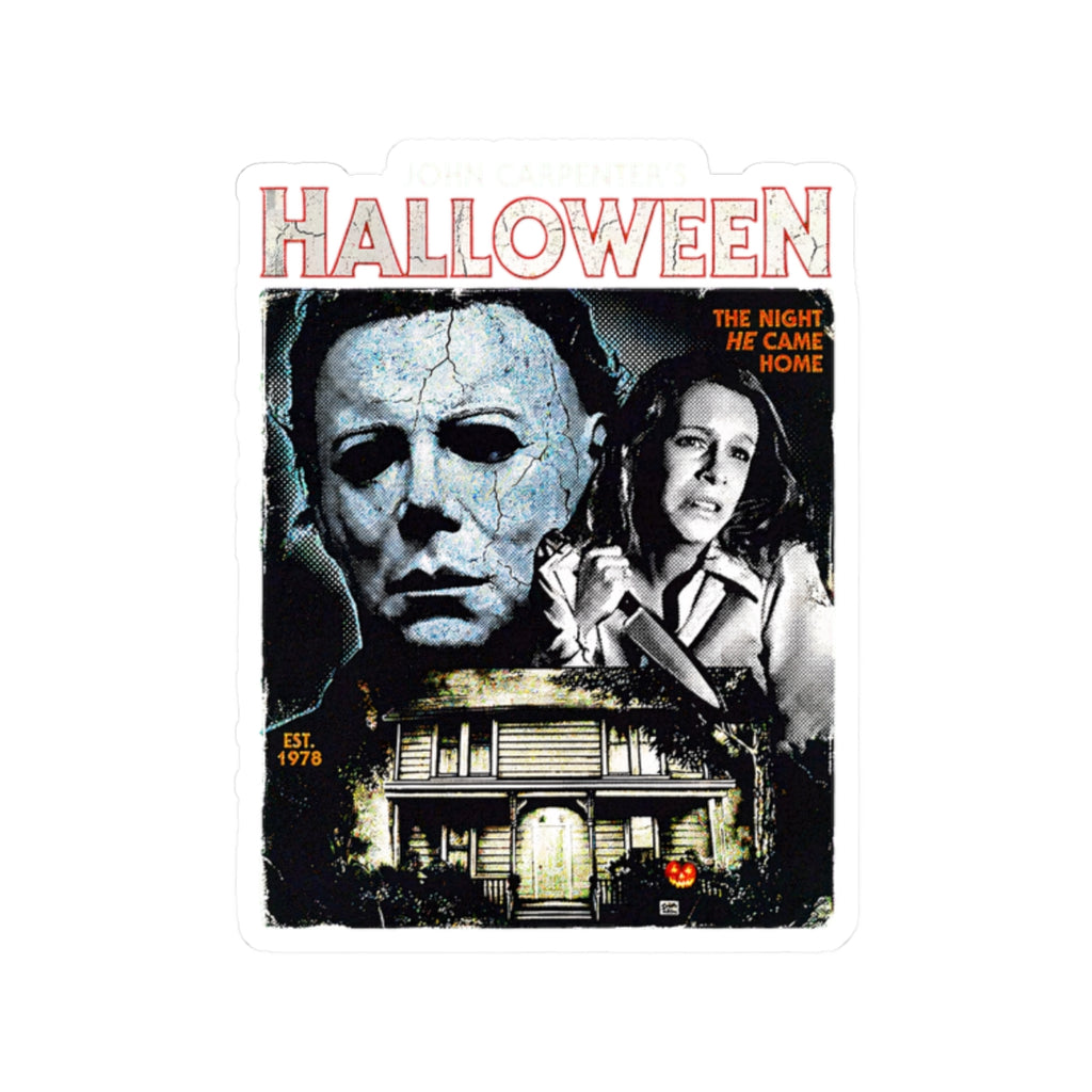 Halloween Movie Poster Kiss-Cut Sticker – Michael Myers "The Night He Came Home"