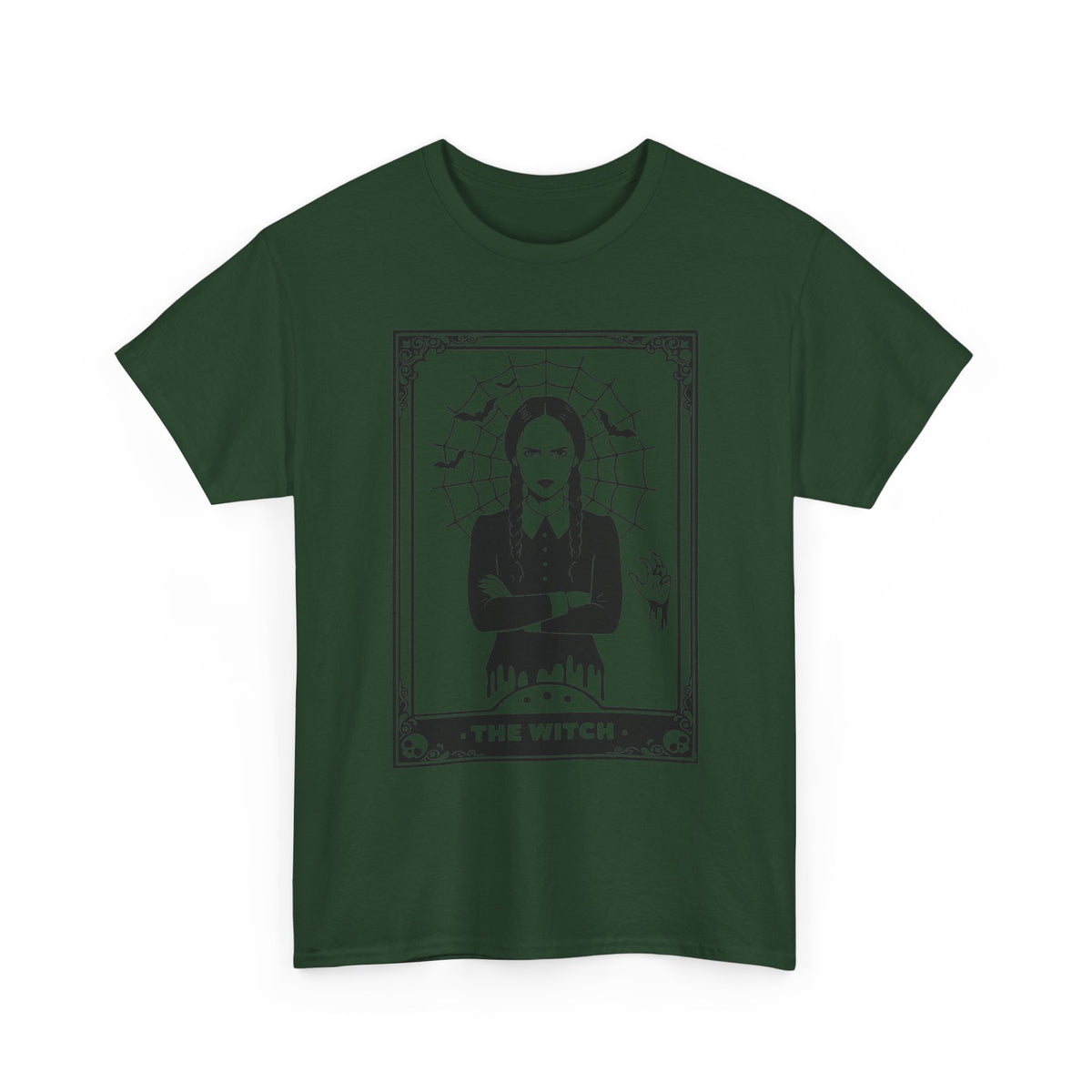 The Witch Graphic Tee - Gothic Tarot-Style Witch T-Shirt