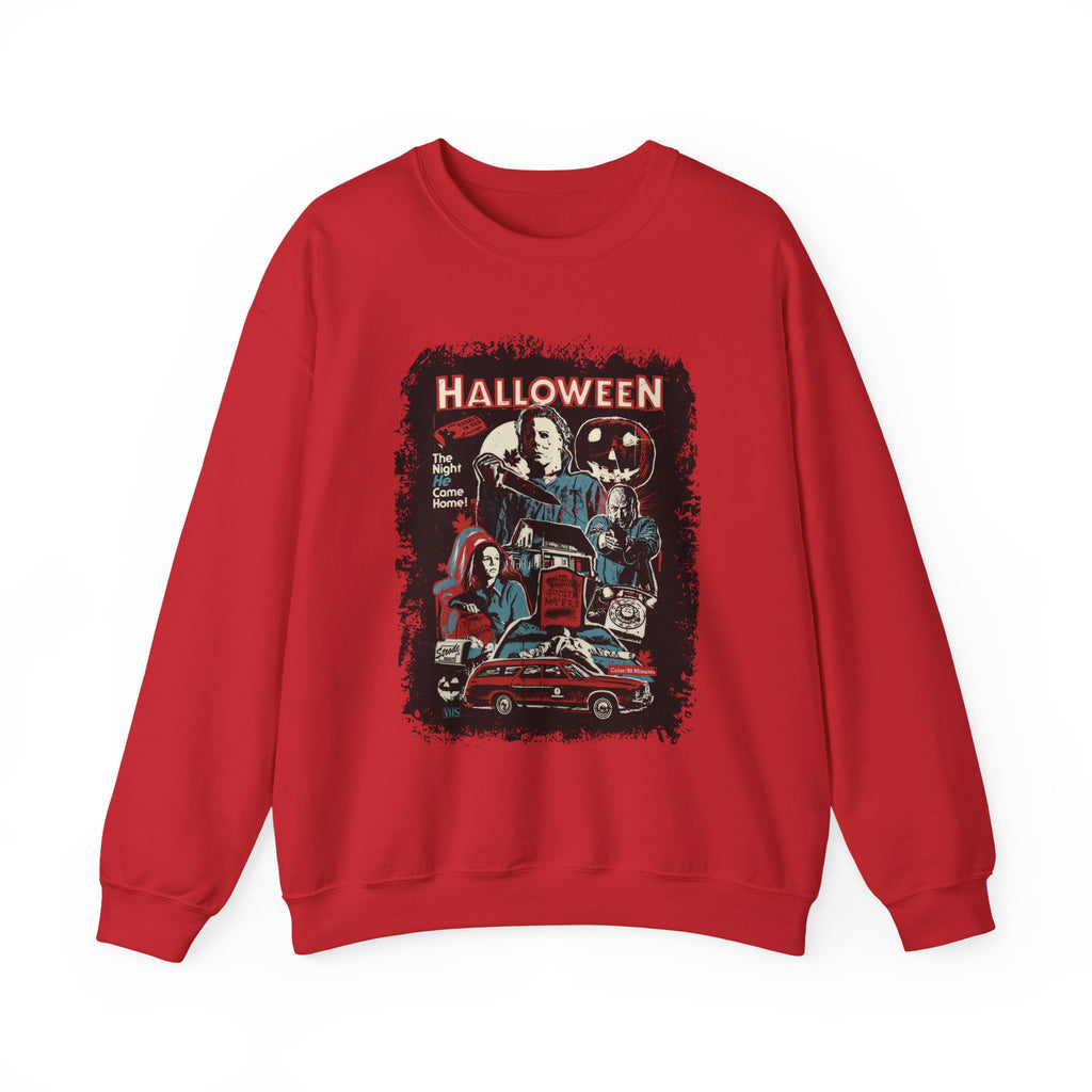 Halloween Horror Crewneck Sweatshirt — Retro Movie Monsters Graphic