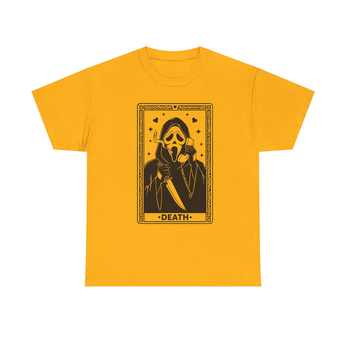 Death Tarot Card Tee — Gothic Skull Reaper Graphic T-Shirt