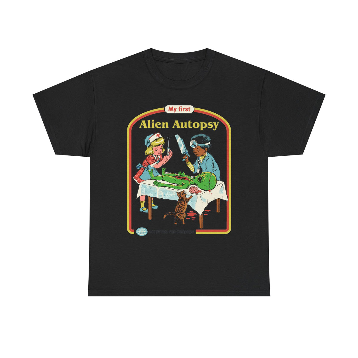 Kids' Novelty Tee — "My First Alien Autopsy" Retro Illustration