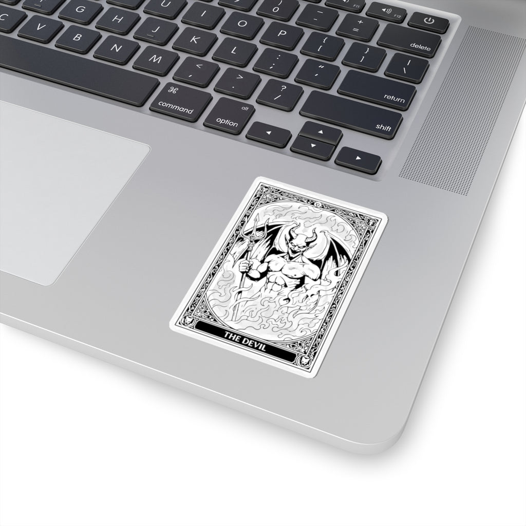 Tarot 'The Devil' Kiss-Cut Sticker — Gothic Occult Laptop Decal