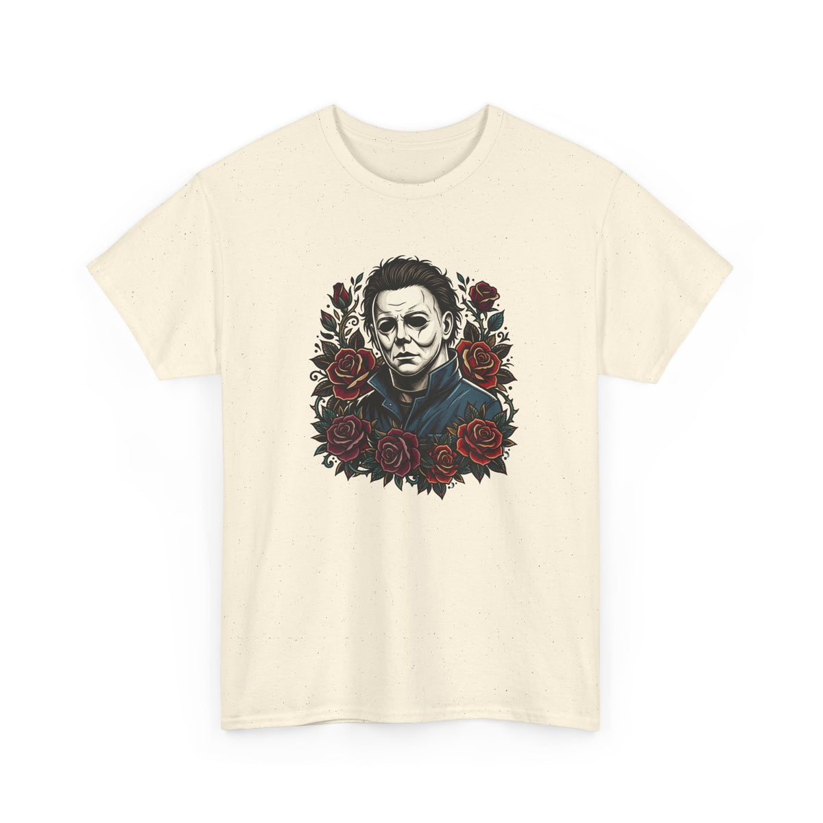 Horror Mask & Roses T‑Shirt