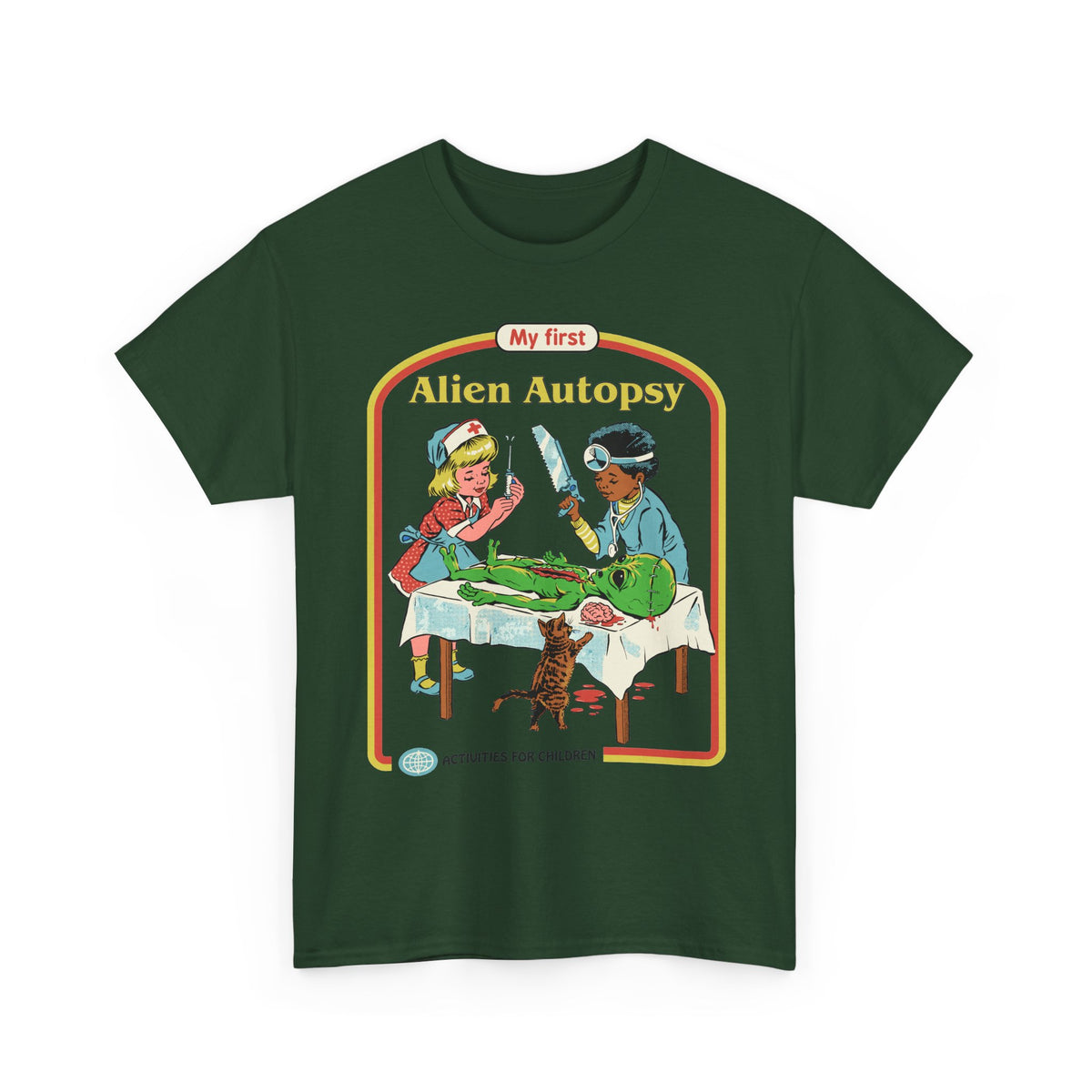 Kids' Novelty Tee — "My First Alien Autopsy" Retro Illustration