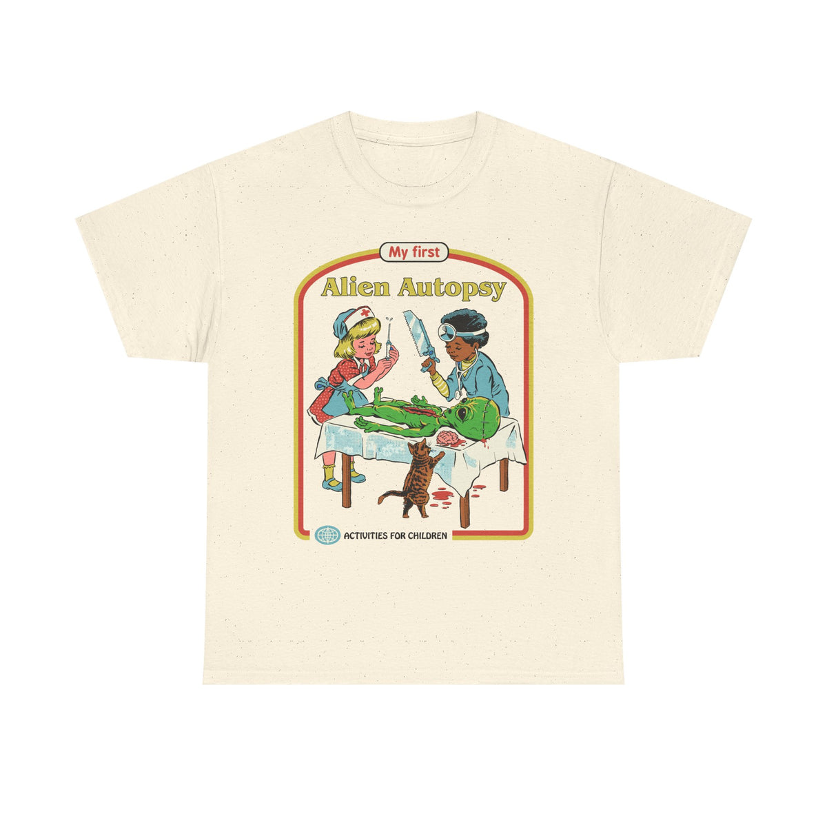 Kids' Novelty Tee — "My First Alien Autopsy" Retro Illustration