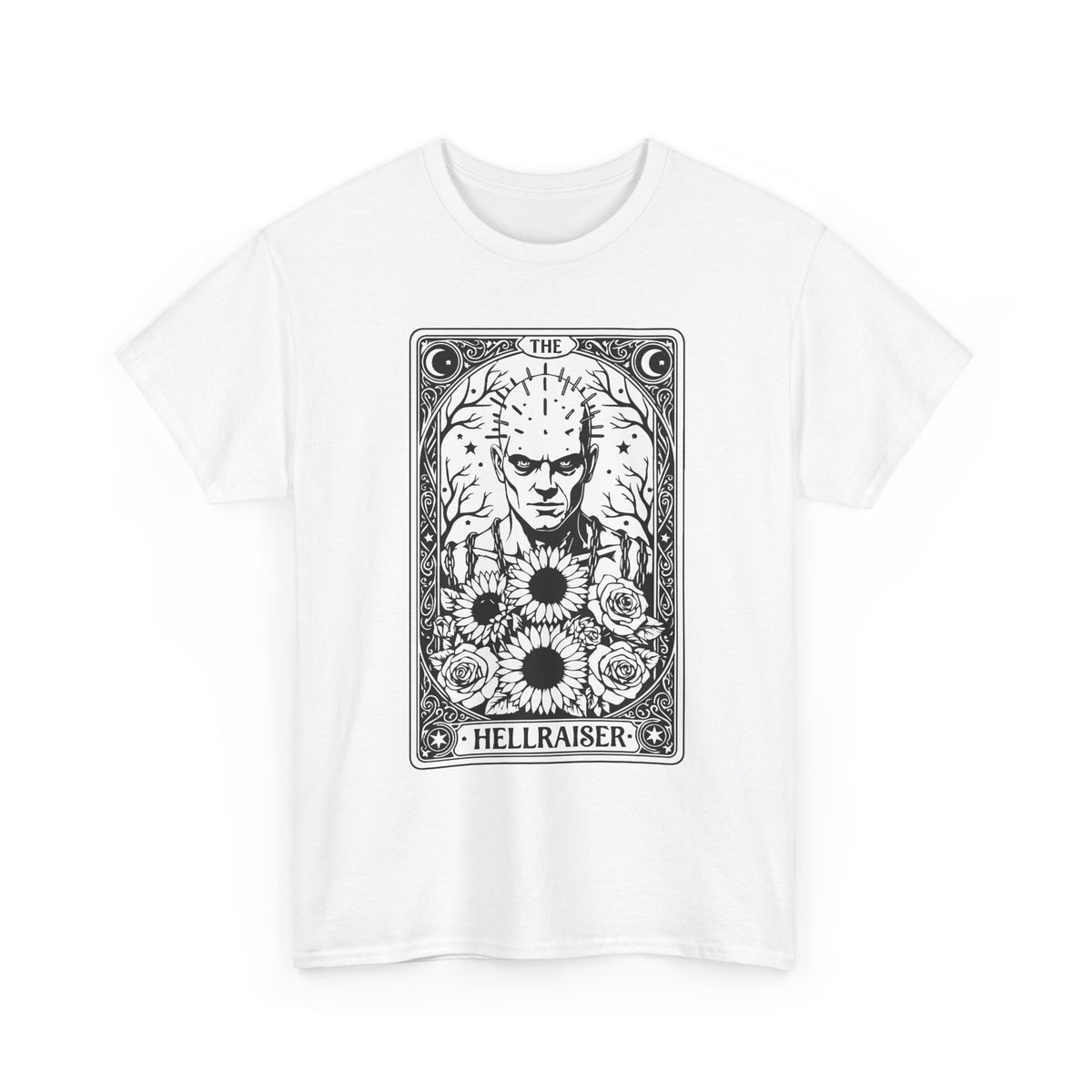 Hellraiser Tarot Card T-Shirt — Gothic Horror Pinhead Graphic Tee