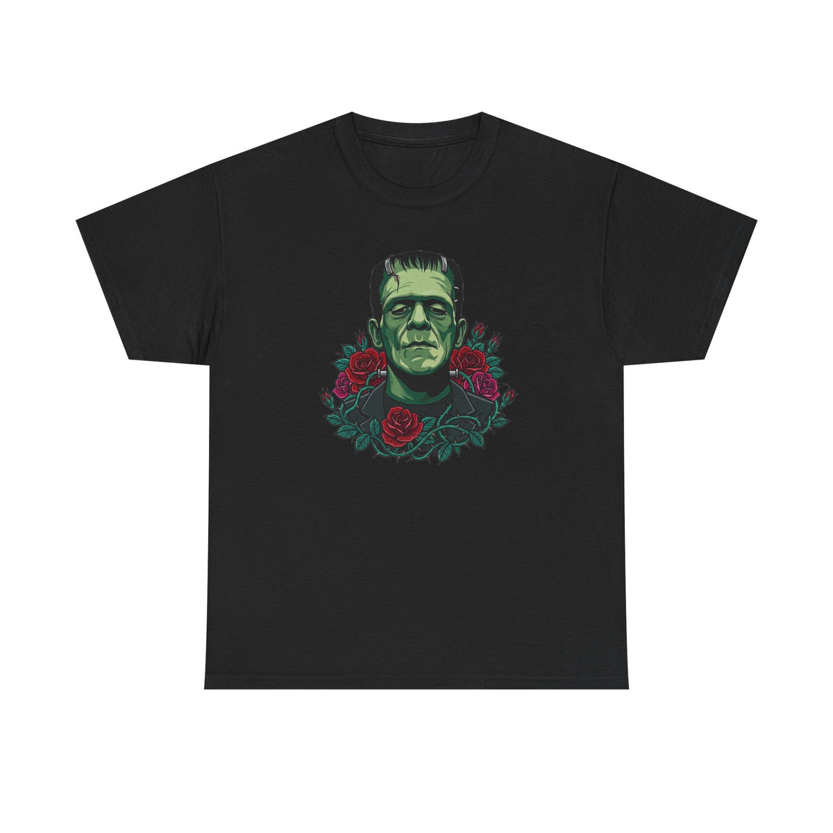 Frankenstein Portrait Tee — Gothic Rose Monster T-Shirt