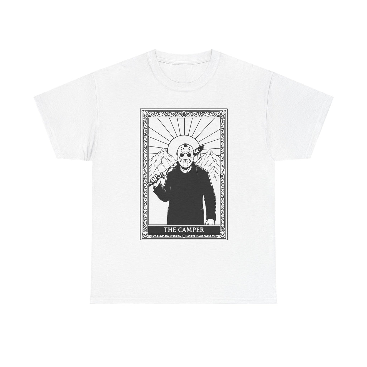 Skull Saint Graphic Tee — Mountain Tarot Illustration