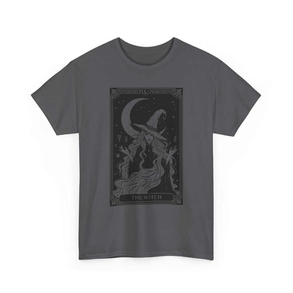 Witch & Moon T-Shirt — Mystical Tarot Art Graphic Tee