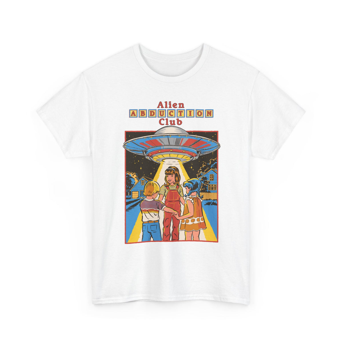 Alien Abduction Club Graphic Tee — Retro UFO Sci‑Fi T-Shirt