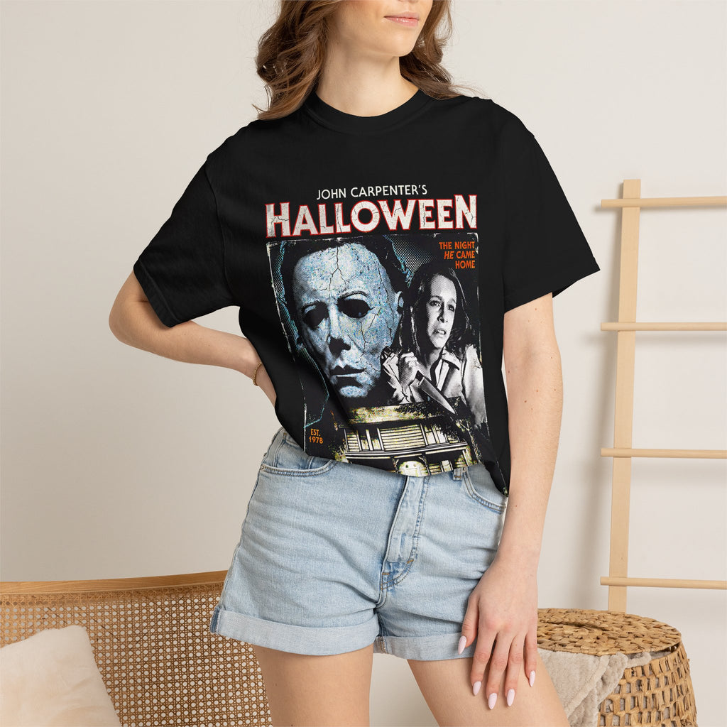 Halloween Movie Poster T-Shirt — Classic Horror Michael Myers Design