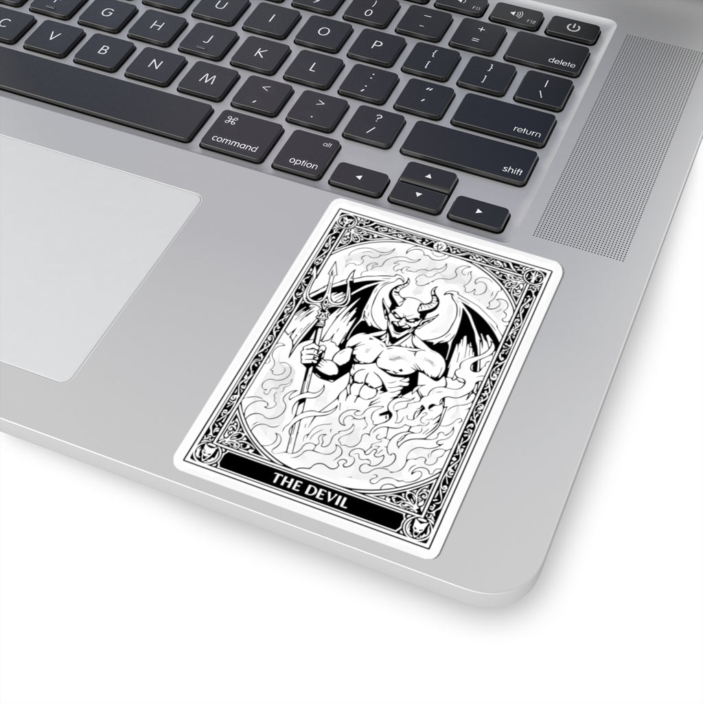Tarot 'The Devil' Kiss-Cut Sticker — Gothic Occult Laptop Decal