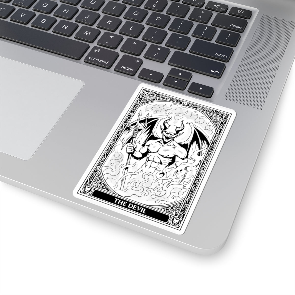 Tarot 'The Devil' Kiss-Cut Sticker — Gothic Occult Laptop Decal