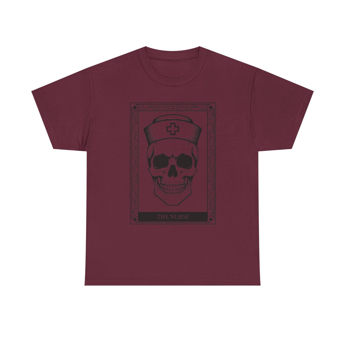 Nurse Skull Graphic Tee — Gothic Medical Skull T‑Shirt
