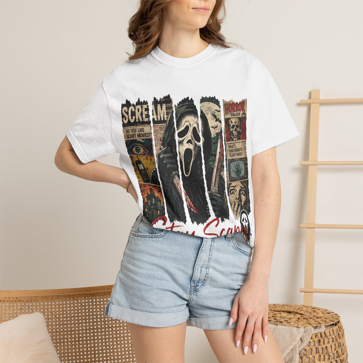Scream 'Stay Scary' Horror Graphic T-Shirt