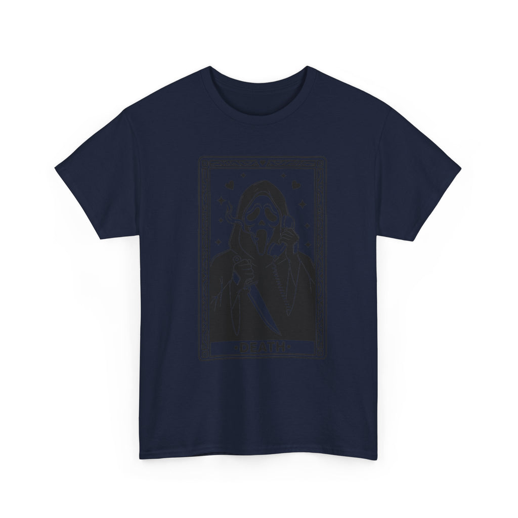 Death Tarot Card Tee — Gothic Skull Reaper Graphic T-Shirt