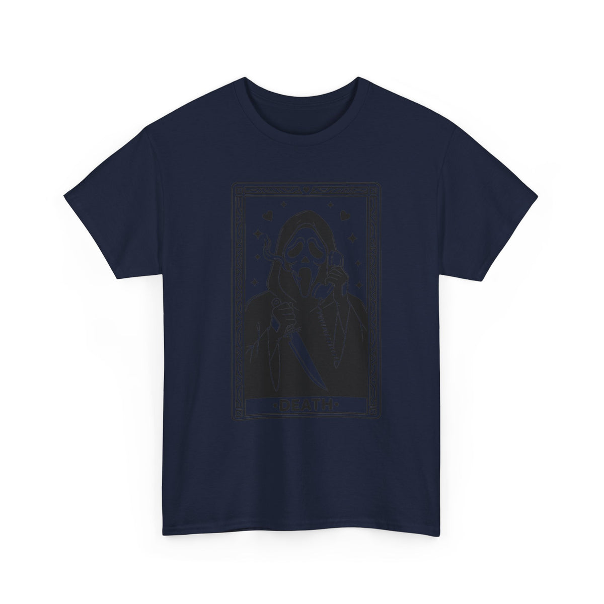 Death Tarot Card Tee — Gothic Skull Reaper Graphic T-Shirt