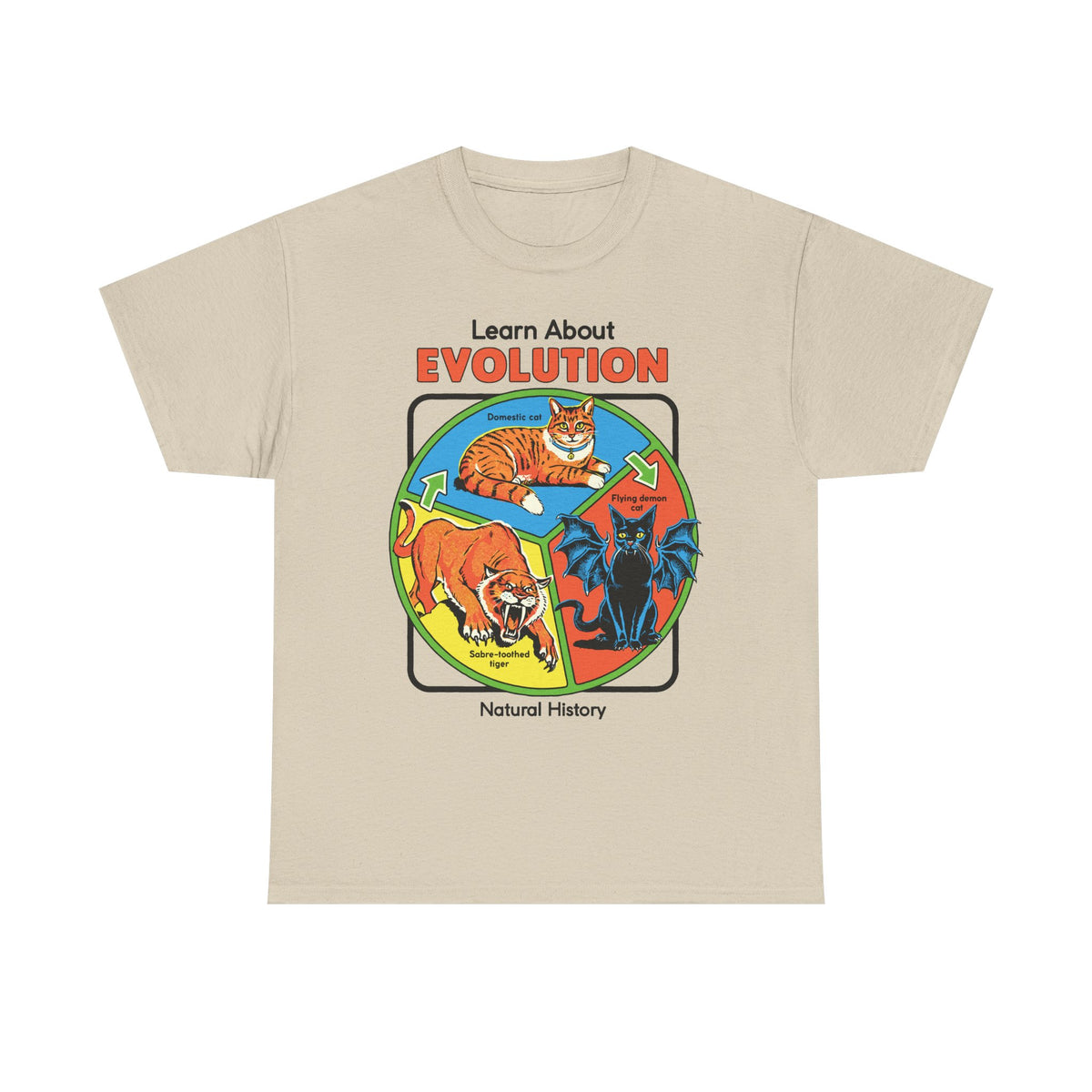 Evolution Natural History T‑Shirt — 'Learn About Evolution' Vintage Science Tee