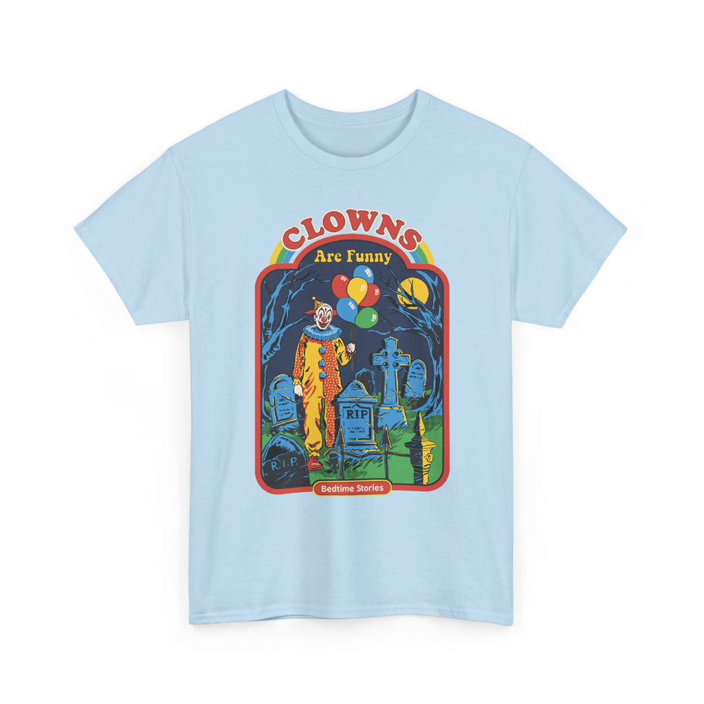 Creepy Clown Graveyard T-Shirt — "Clowns Are Funny" Halloween Tee