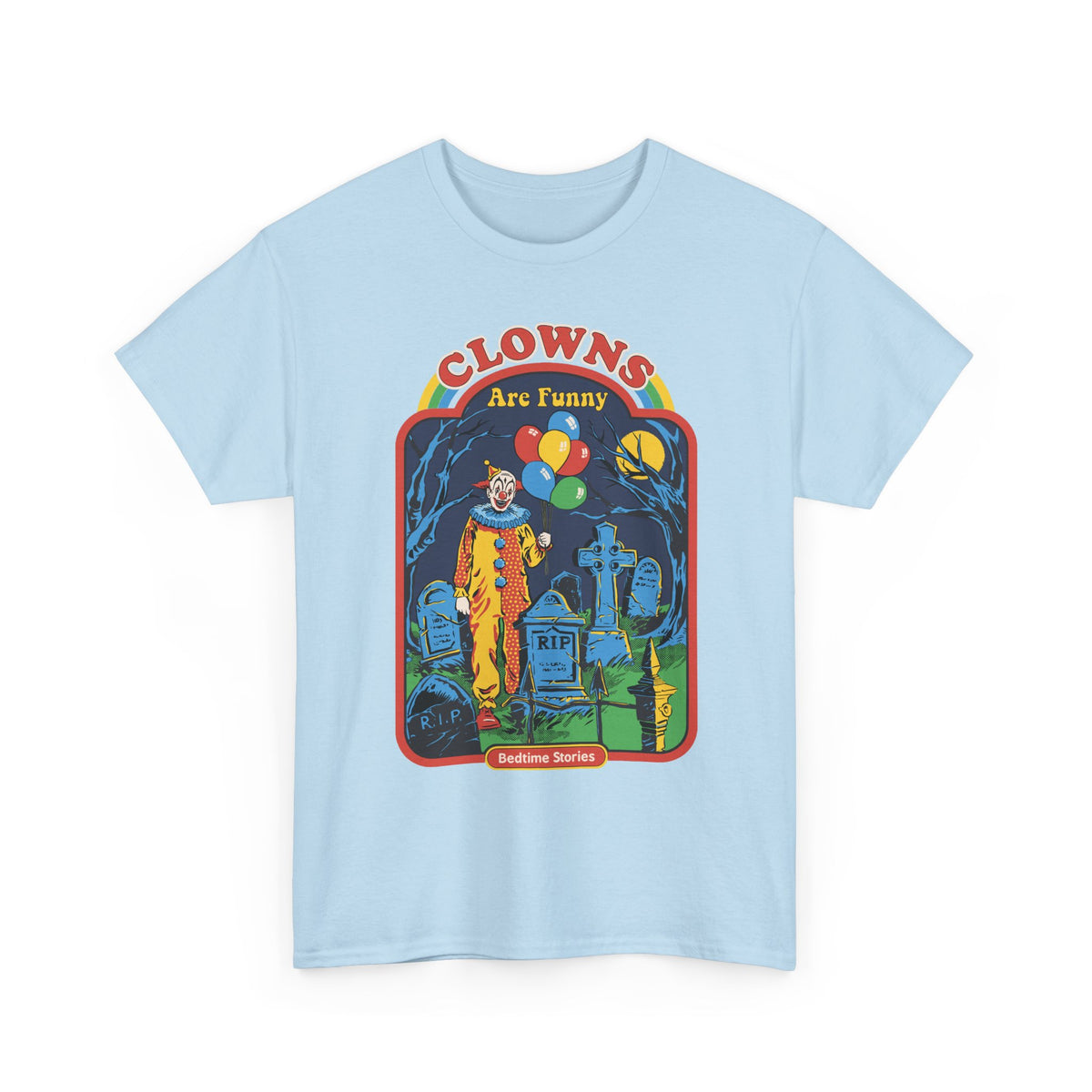 Creepy Clown Graveyard T-Shirt — "Clowns Are Funny" Halloween Tee