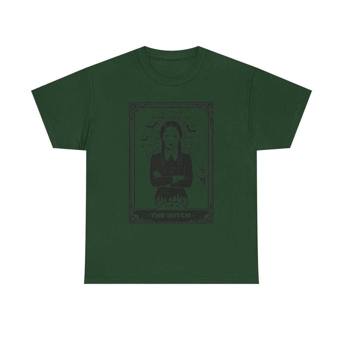 The Witch Graphic Tee - Gothic Tarot-Style Witch T-Shirt