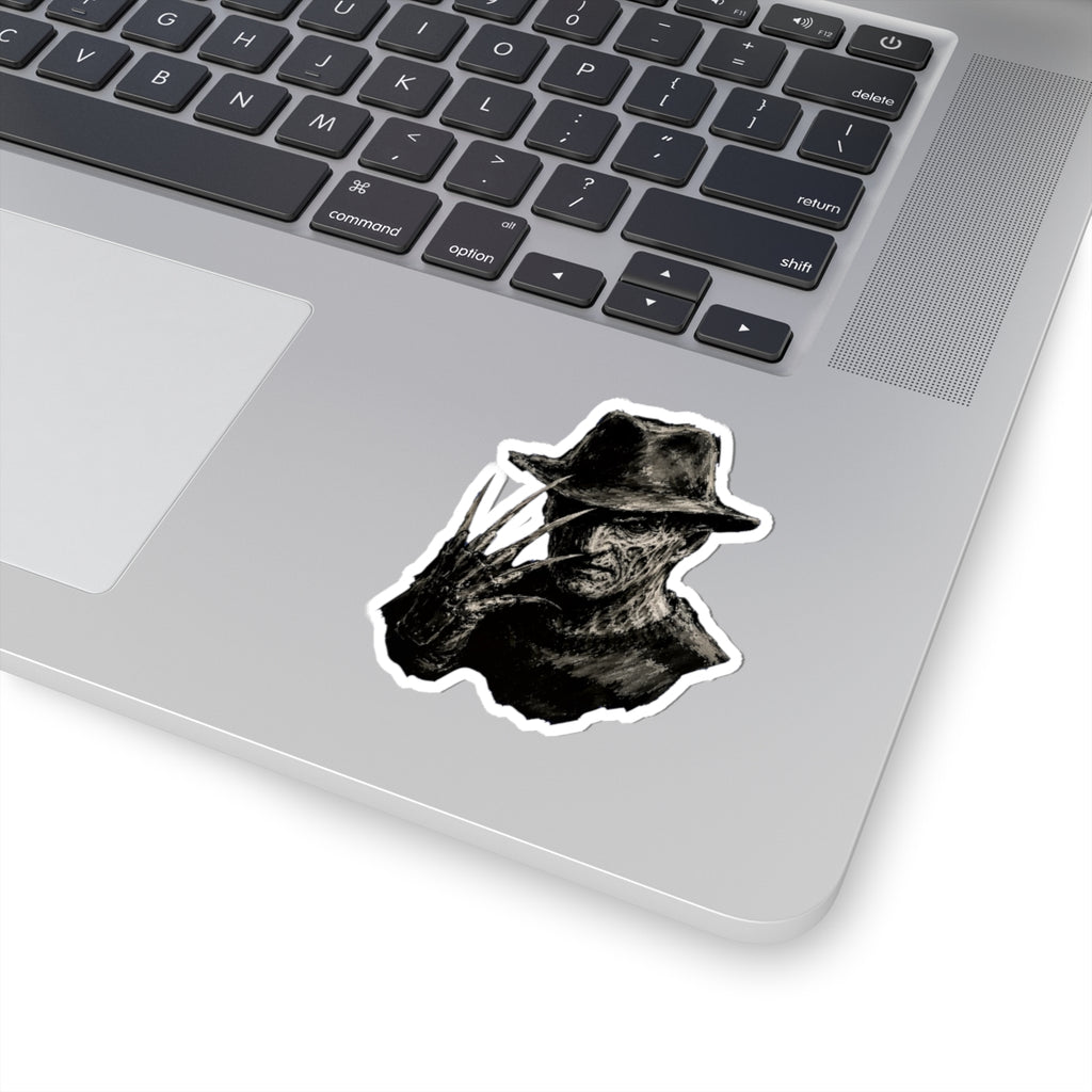 Horror Icon Sticker — Freddy Krueger Style Kiss-Cut Decal