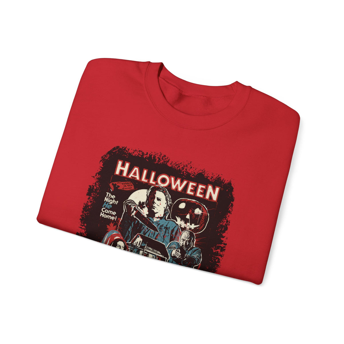 Halloween Horror Crewneck Sweatshirt — Retro Movie Monsters Graphic