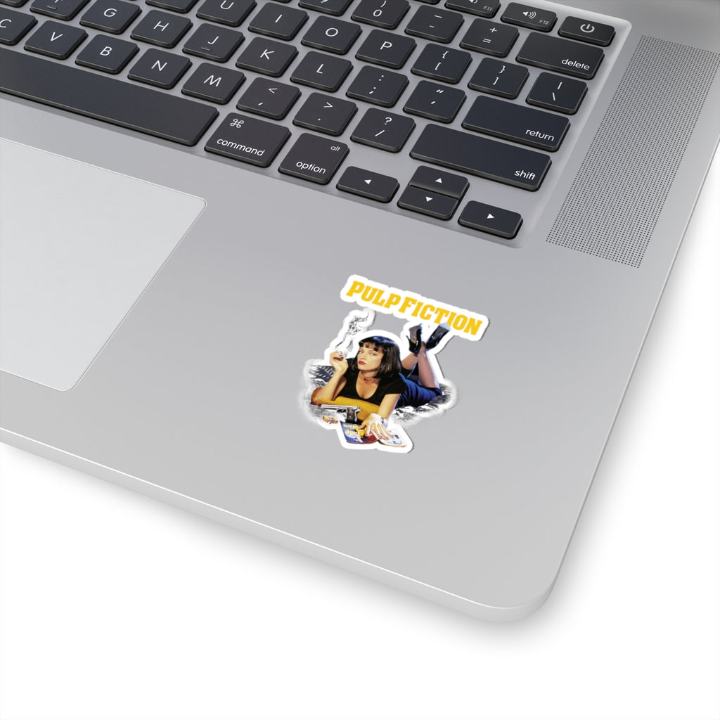 Pulp Fiction Mia Wallace Kiss-Cut Sticker — Retro Movie Poster Decal