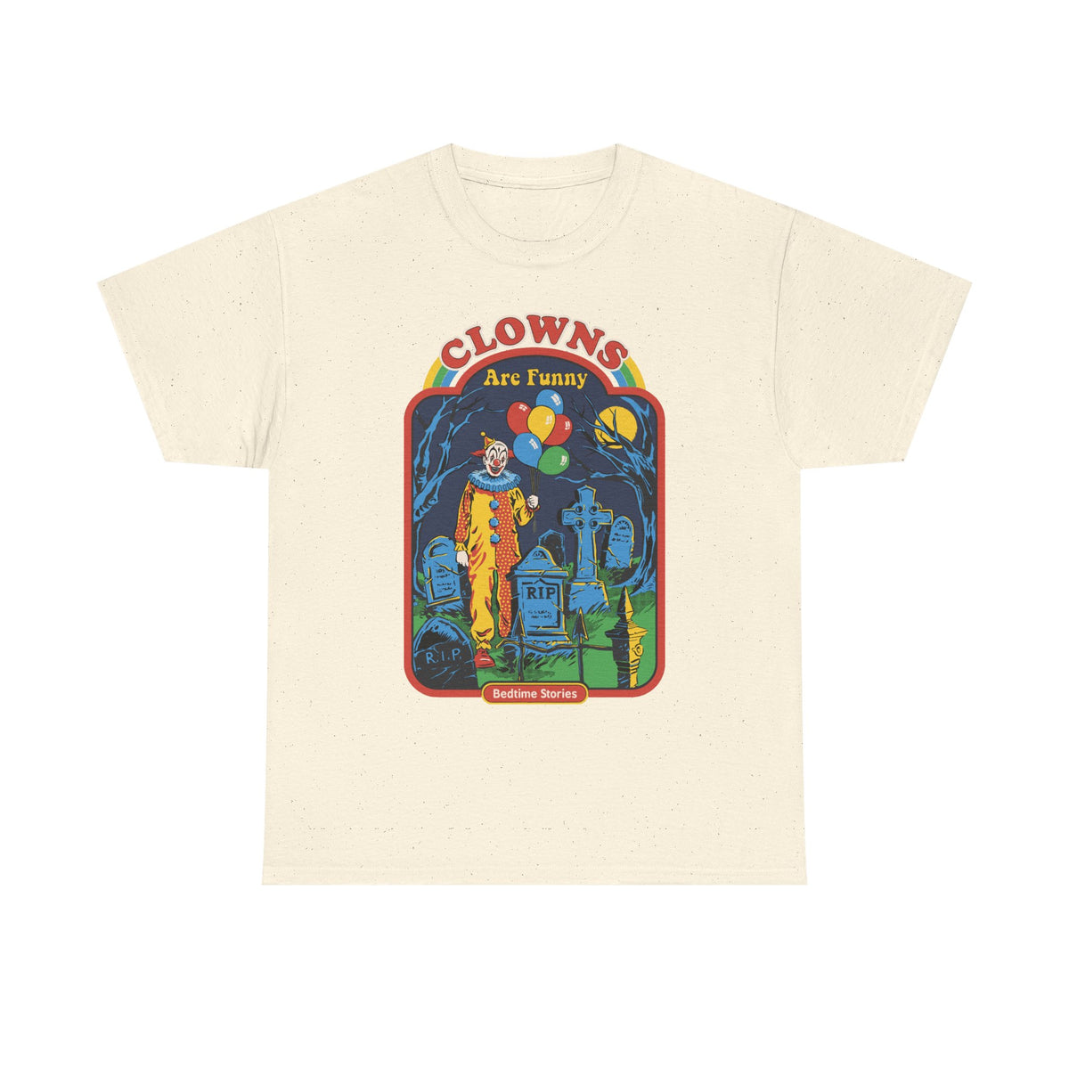 Creepy Clown Graveyard T-Shirt — "Clowns Are Funny" Halloween Tee