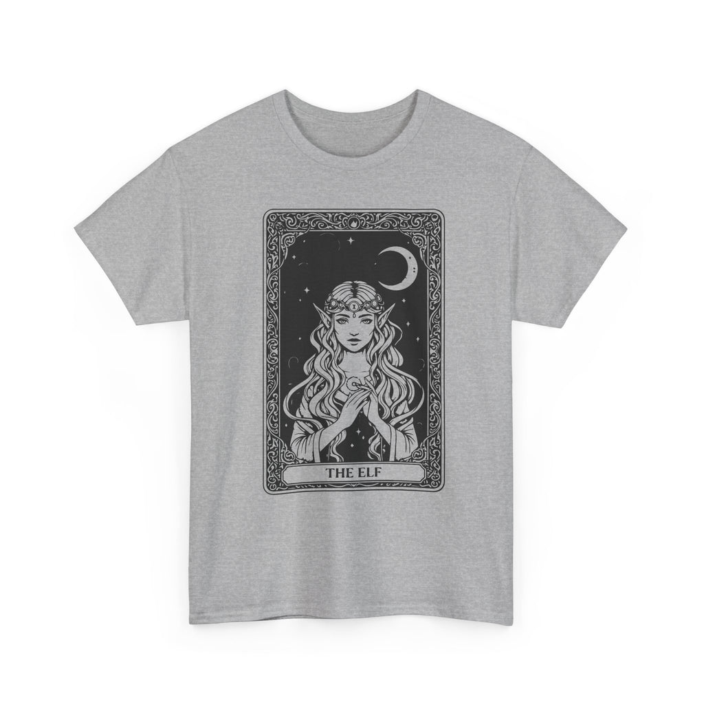 The Elf Tarot Card Tee — Mystical Moon Illustration T-Shirt