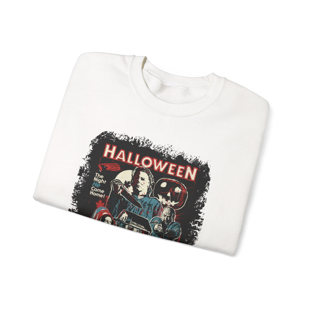 Halloween Horror Crewneck Sweatshirt — Retro Movie Monsters Graphic