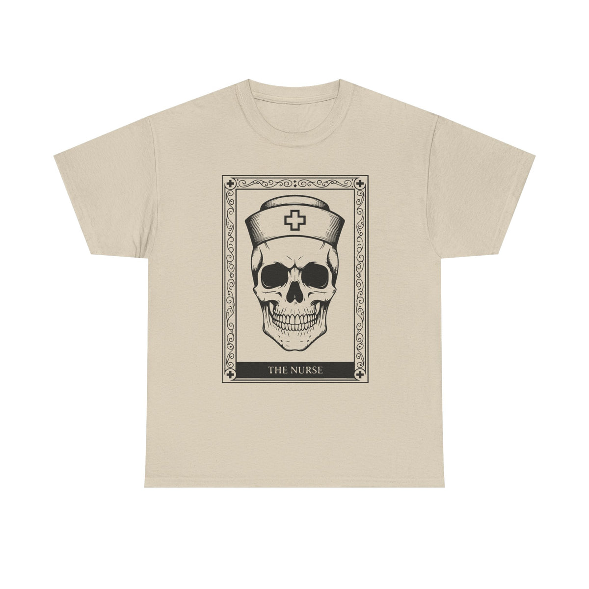 Nurse Skull Graphic Tee — Gothic Medical Skull T‑Shirt